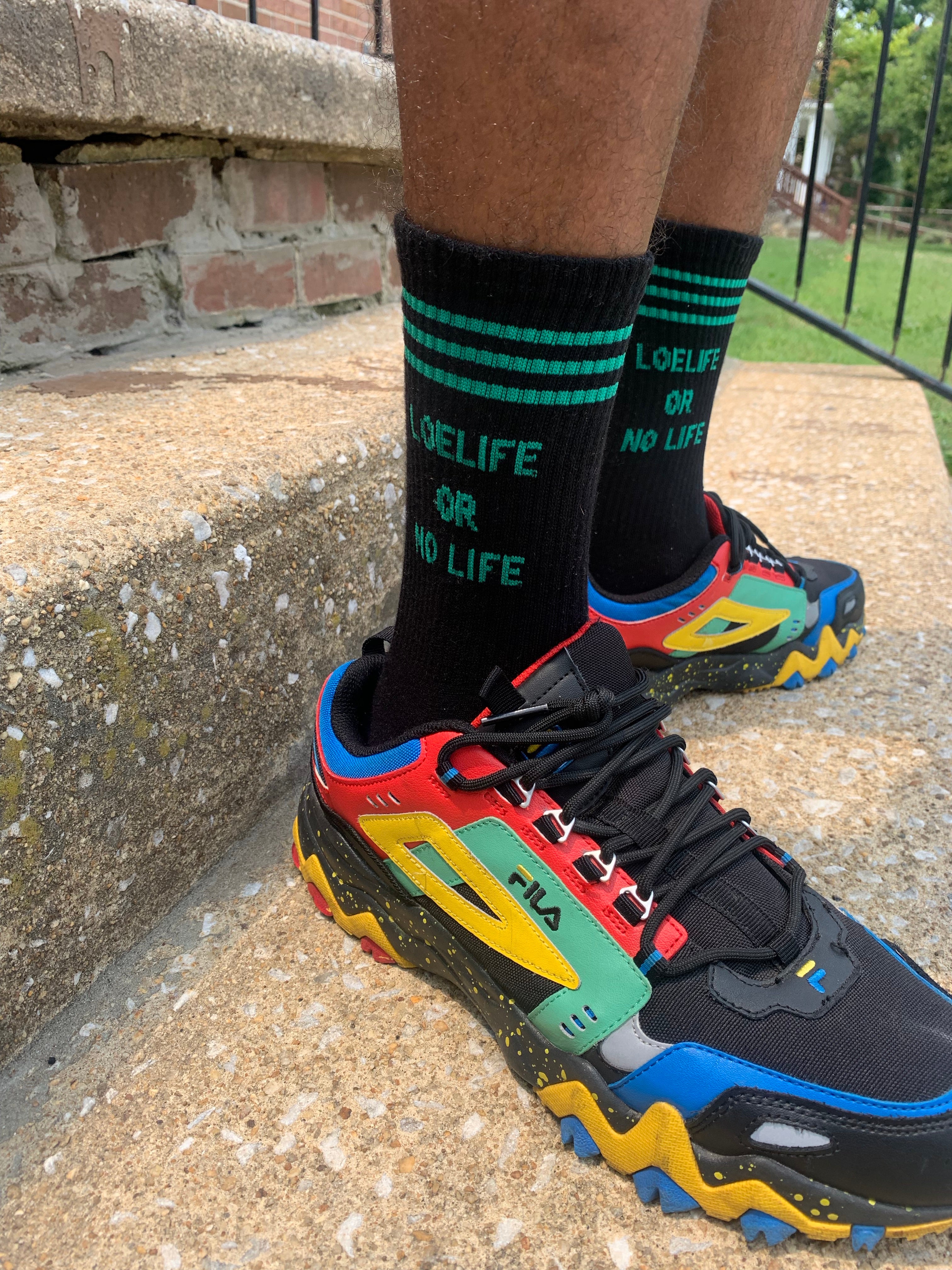 Loelife or no life crew socks